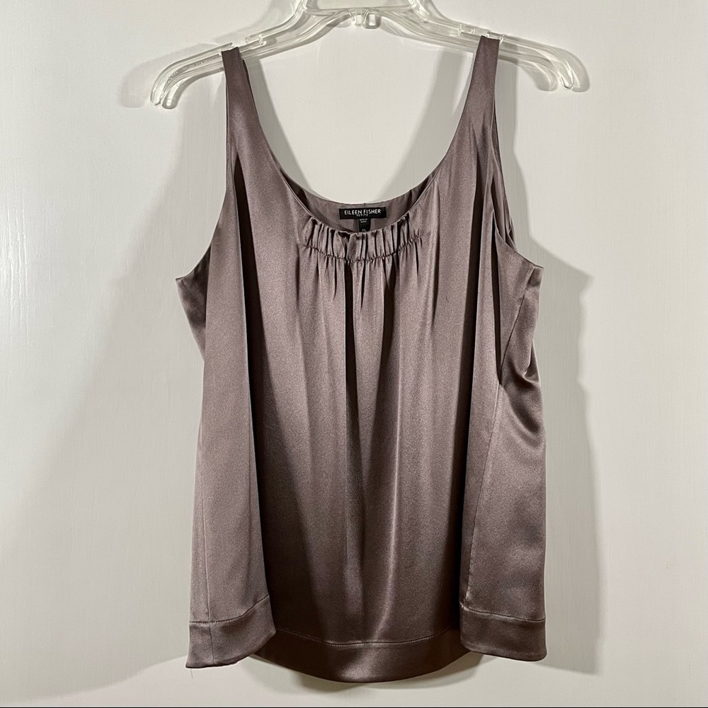 Eileen Fisher silk tank. Fully lined. Size: petite large